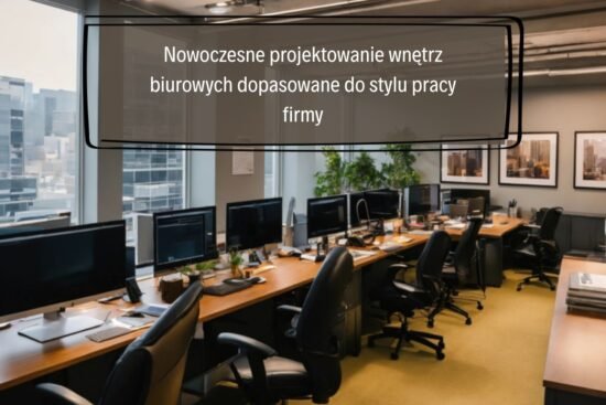 Nowoczesne projektowanie wnętrz biurowych dopasowane do stylu pracy firmy